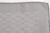 Authentic HERMES Petit Carre 40 Scarf Handkerchief "Grand H" Silk Gray Box 1472E