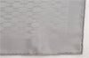 Authentic HERMES Petit Carre 40 Scarf Handkerchief "Grand H" Silk Gray Box 1472E