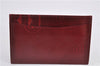 Authentic Cartier Must de Cartier Card Case Purse Enamel Bordeaux Red 1472F