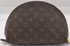 Auth Louis Vuitton Monogram Trousse Demi Ronde 23 Cosmetic Pouch M47520 LV 1472I