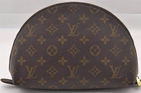 Auth Louis Vuitton Monogram Trousse Demi Ronde 23 Cosmetic Pouch M47520 LV 1472I
