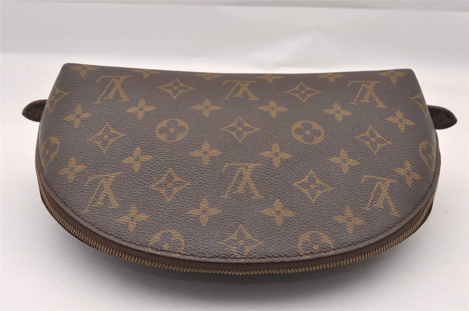 Auth Louis Vuitton Monogram Trousse Demi Ronde 23 Cosmetic Pouch M47520 LV 1472I