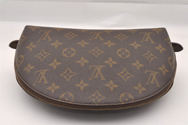 Auth Louis Vuitton Monogram Trousse Demi Ronde 23 Cosmetic Pouch M47520 LV 1472I
