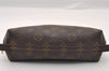 Auth Louis Vuitton Monogram Trousse Demi Ronde 23 Cosmetic Pouch M47520 LV 1472I