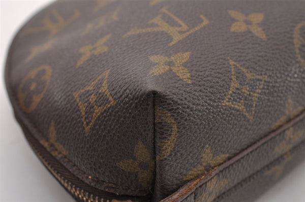 Auth Louis Vuitton Monogram Trousse Demi Ronde 23 Cosmetic Pouch M47520 LV 1472I