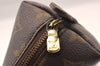 Auth Louis Vuitton Monogram Trousse Demi Ronde 23 Cosmetic Pouch M47520 LV 1472I