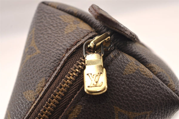 Auth Louis Vuitton Monogram Trousse Demi Ronde 23 Cosmetic Pouch M47520 LV 1472I