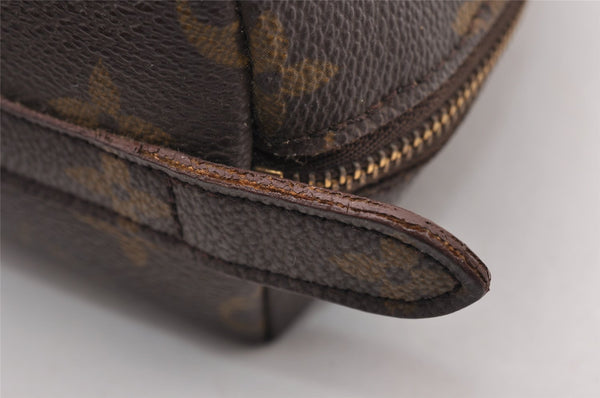 Auth Louis Vuitton Monogram Trousse Demi Ronde 23 Cosmetic Pouch M47520 LV 1472I