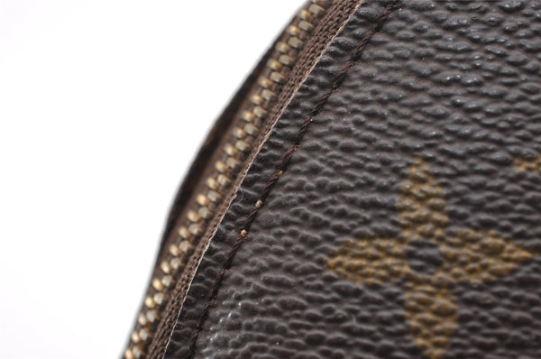 Auth Louis Vuitton Monogram Trousse Demi Ronde 23 Cosmetic Pouch M47520 LV 1472I