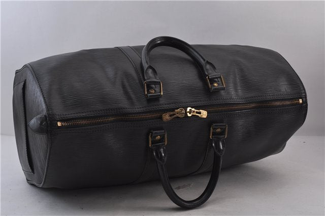 Authentic Louis Vuitton Epi Keepall 45 Boston Bag Black M42972 LV 1473D