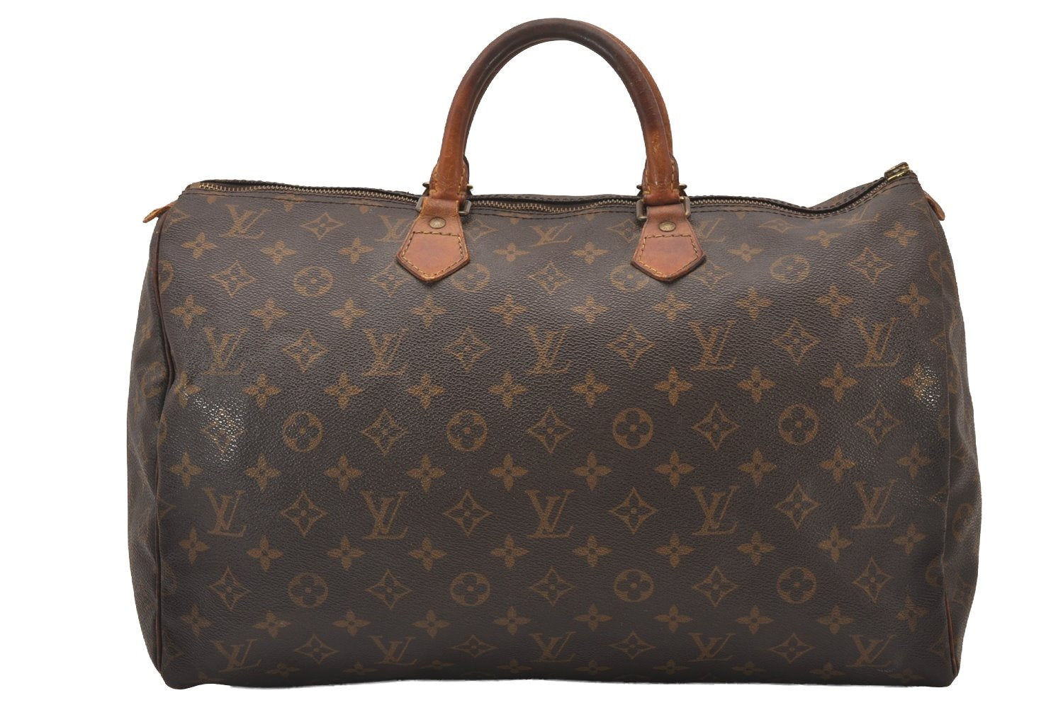 Authentic Louis Vuitton Monogram Speedy 40 Hand Boston Bag M41522 LV Junk 1473I