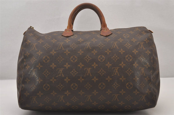 Authentic Louis Vuitton Monogram Speedy 40 Hand Boston Bag M41522 LV Junk 1473I