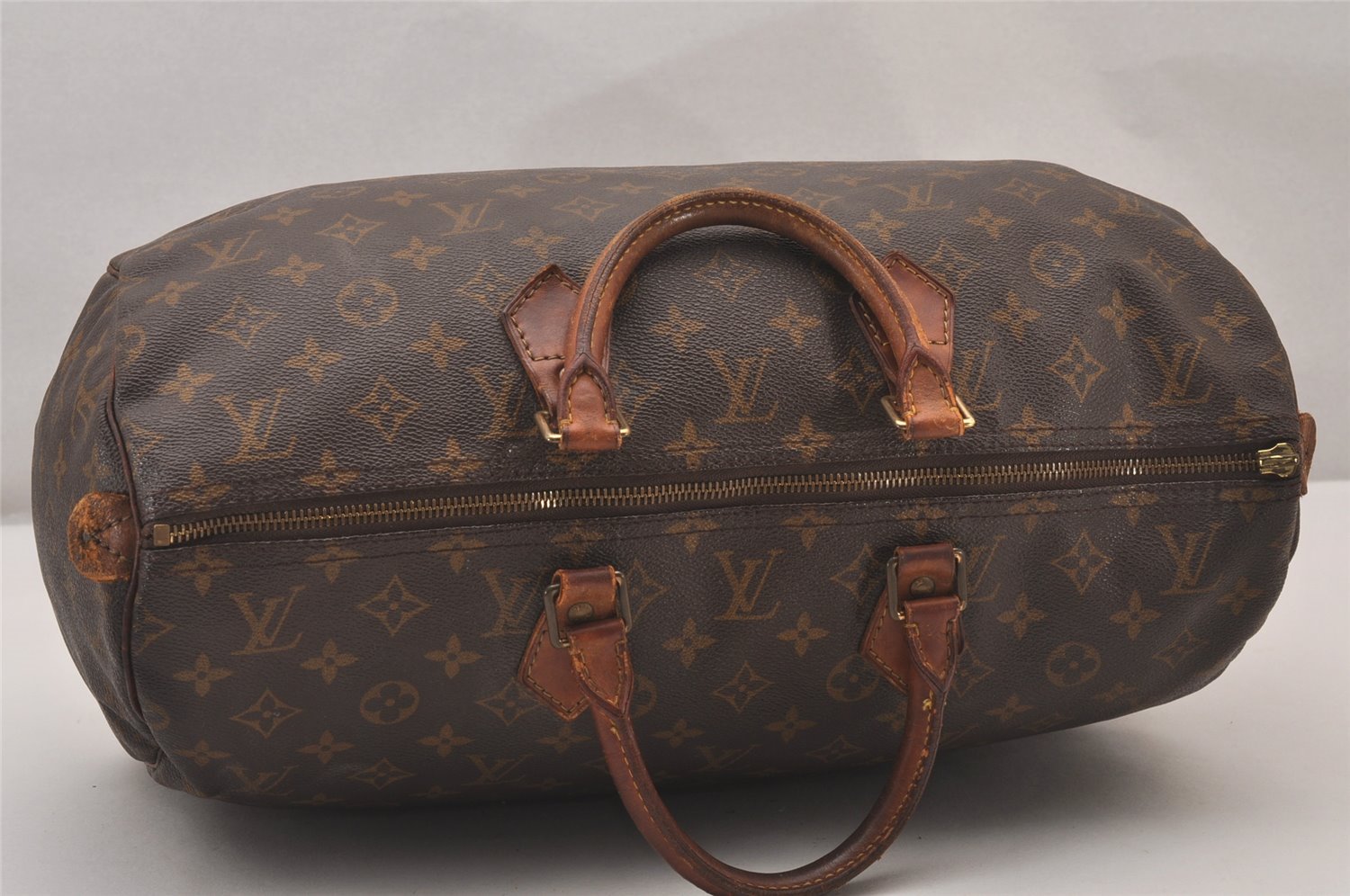 Authentic Louis Vuitton Monogram Speedy 40 Hand Boston Bag M41522 LV Junk 1473I