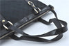 Authentic GUCCI Abbey Shoulder Tote Bag GG Canvas Leather 141470 Black 1474C