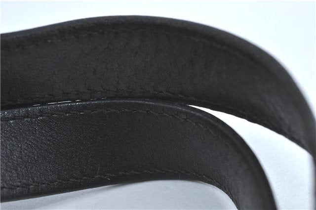 Authentic GUCCI Abbey Shoulder Tote Bag GG Canvas Leather 141470 Black 1474C