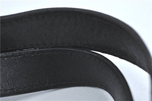 Authentic GUCCI Abbey Shoulder Tote Bag GG Canvas Leather 141470 Black 1474C