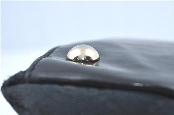 Authentic GUCCI Abbey Shoulder Tote Bag GG Canvas Leather 141470 Black 1474C