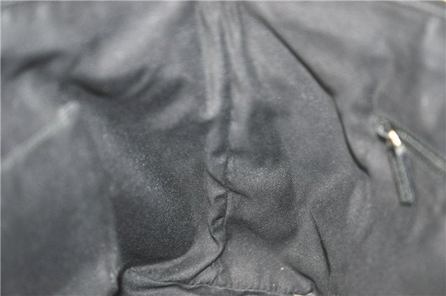 Authentic GUCCI Abbey Shoulder Tote Bag GG Canvas Leather 141470 Black 1474C