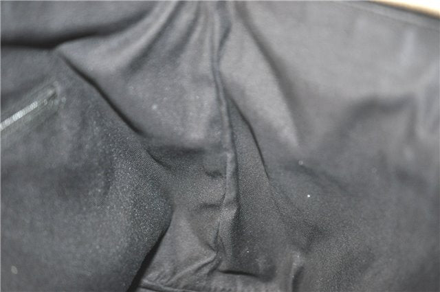 Authentic GUCCI Abbey Shoulder Tote Bag GG Canvas Leather 141470 Black 1474C