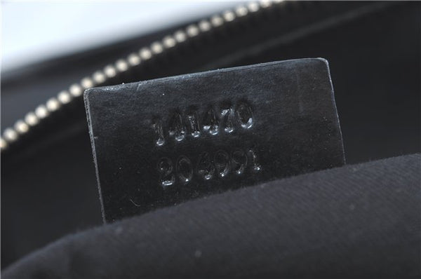 Authentic GUCCI Abbey Shoulder Tote Bag GG Canvas Leather 141470 Black 1474C