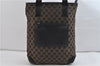 Authentic GUCCI Shoulder Tote Bag GG Canvas Leather 0190401 Black 1475D