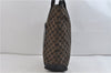 Authentic GUCCI Shoulder Tote Bag GG Canvas Leather 0190401 Black 1475D