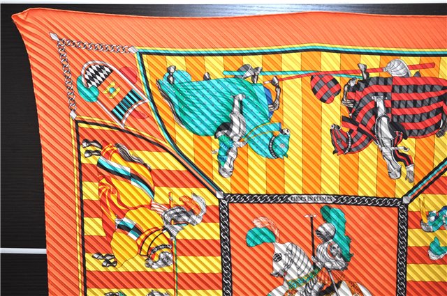 Authentic HERMES Pleats Scarf 