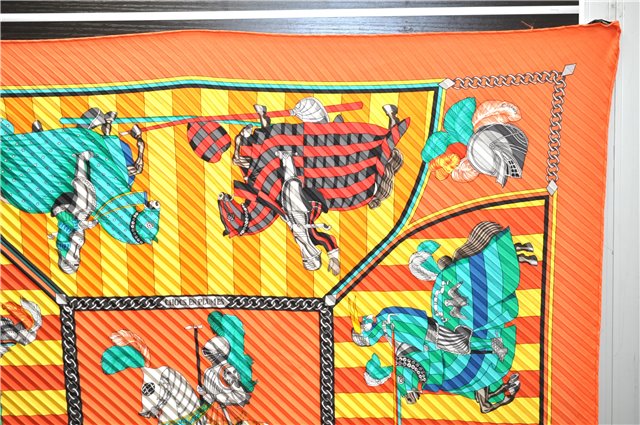 Authentic HERMES Pleats Scarf 