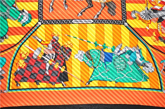 Authentic HERMES Pleats Scarf 