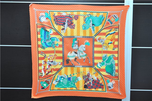 Authentic HERMES Pleats Scarf 