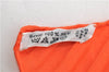 Authentic HERMES Pleats Scarf "CHOCKS EN PLUMES" Silk Orange Box 1475E