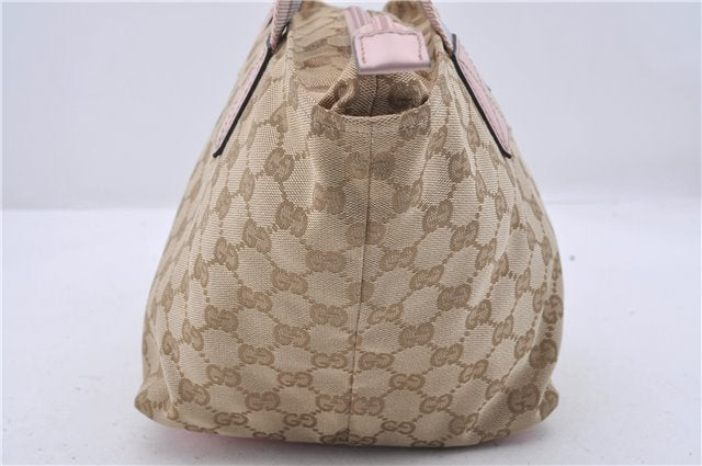 Authentic GUCCI Shoulder Hand Bag GG Canvas Leather 131228 Beige 1476D