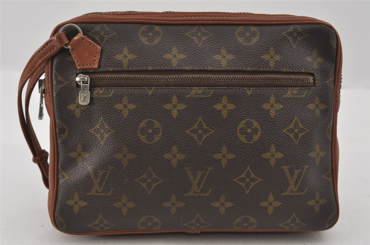 Authentic Louis Vuitton Monogram Pochette Sport Clutch Hand Bag Old Model 1477I