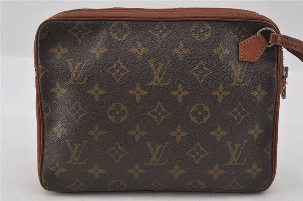Authentic Louis Vuitton Monogram Pochette Sport Clutch Hand Bag Old Model 1477I