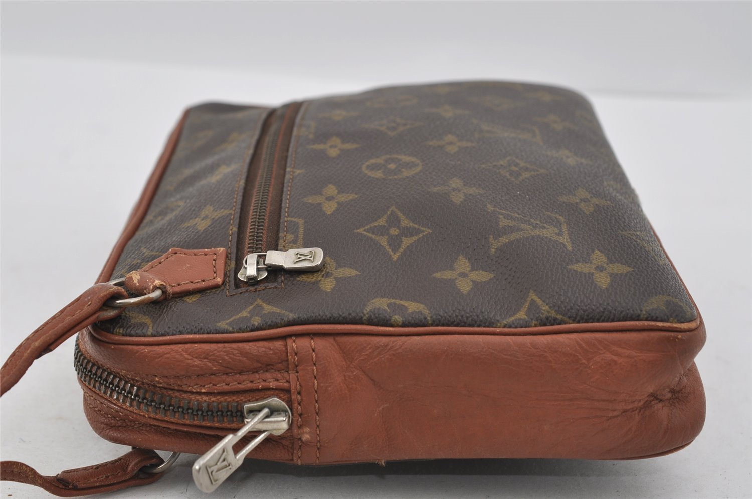 Authentic Louis Vuitton Monogram Pochette Sport Clutch Hand Bag Old Model 1477I