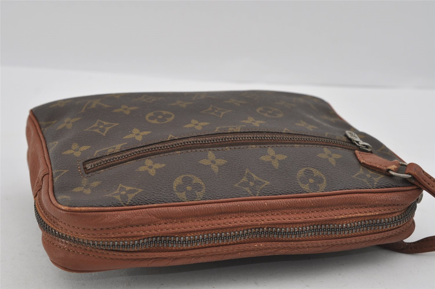 Authentic Louis Vuitton Monogram Pochette Sport Clutch Hand Bag Old Model 1477I