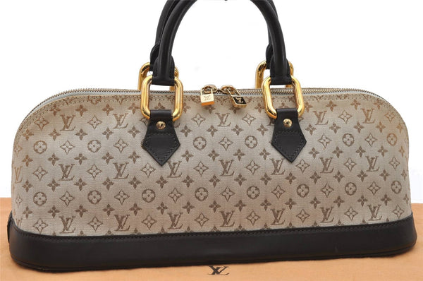 Auth Louis Vuitton Monogram Mini Alma Ron Hand Bag Khaki Beige M92206 LV 1479D
