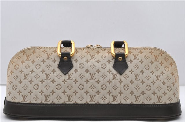 Auth Louis Vuitton Monogram Mini Alma Ron Hand Bag Khaki Beige M92206 LV 1479D
