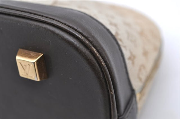 Auth Louis Vuitton Monogram Mini Alma Ron Hand Bag Khaki Beige M92206 LV 1479D