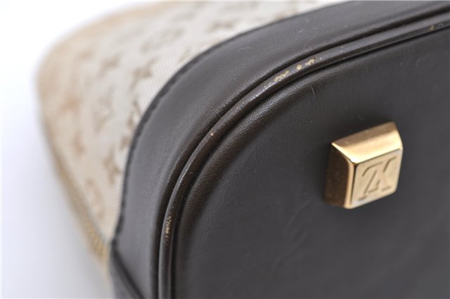 Auth Louis Vuitton Monogram Mini Alma Ron Hand Bag Khaki Beige M92206 LV 1479D