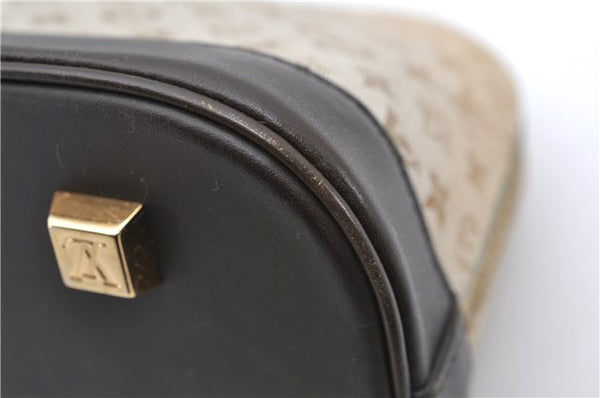 Auth Louis Vuitton Monogram Mini Alma Ron Hand Bag Khaki Beige M92206 LV 1479D