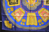 Authentic HERMES Carre 90 Scarf "Poste et Cavalerie" Silk Navy 1479E