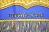 Authentic HERMES Carre 90 Scarf "Poste et Cavalerie" Silk Navy 1479E