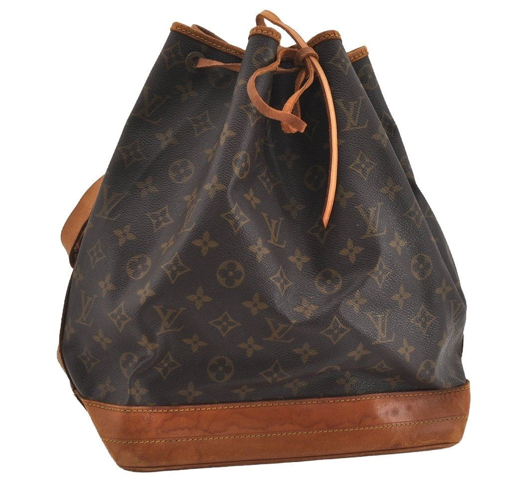 Authentic Louis Vuitton Monogram Noe Shoulder Drawstring Bag M42224 LV 1479I