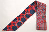 Authentic HERMES Twilly Scarf "TAPIS PERSANS" Silk Red Navy 1480E