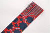 Authentic HERMES Twilly Scarf "TAPIS PERSANS" Silk Red Navy 1480E