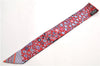Authentic HERMES Twilly Scarf "TAPIS PERSANS" Silk Red Navy 1480E