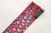 Authentic HERMES Twilly Scarf "TAPIS PERSANS" Silk Red Navy 1480E