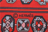 Authentic HERMES Twilly Scarf "TAPIS PERSANS" Silk Red Navy 1480E