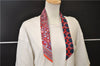Authentic HERMES Twilly Scarf "TAPIS PERSANS" Silk Red Navy 1480E
